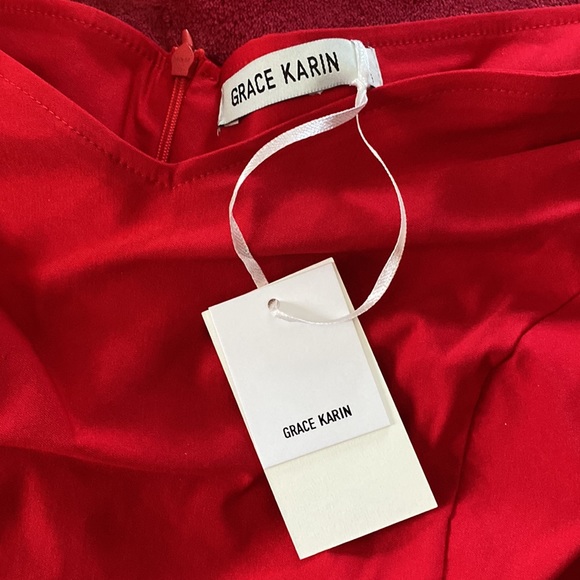 GRACE KARIN Women's Off Shoulder Pleated Flared A-line Cocktail Party Dress - Picture 5 of 10